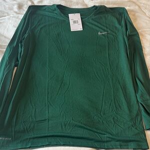 Nike Dri-FIT Green Long Sleeve Top